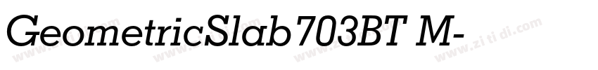 GeometricSlab703BT M字体转换
